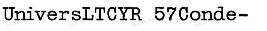 UniversLTCYR 57Conde字体转换